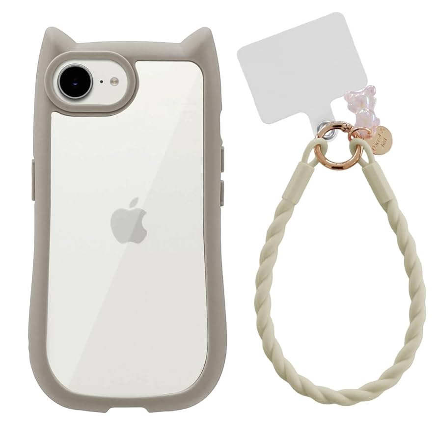 新品✨iPhone 13 スマホケース シリコン　クリアパープル　猫ストラップ付 Amazon.co.jp: ZENIX DESIGN TECH iPhone14 Pro 用 ケース